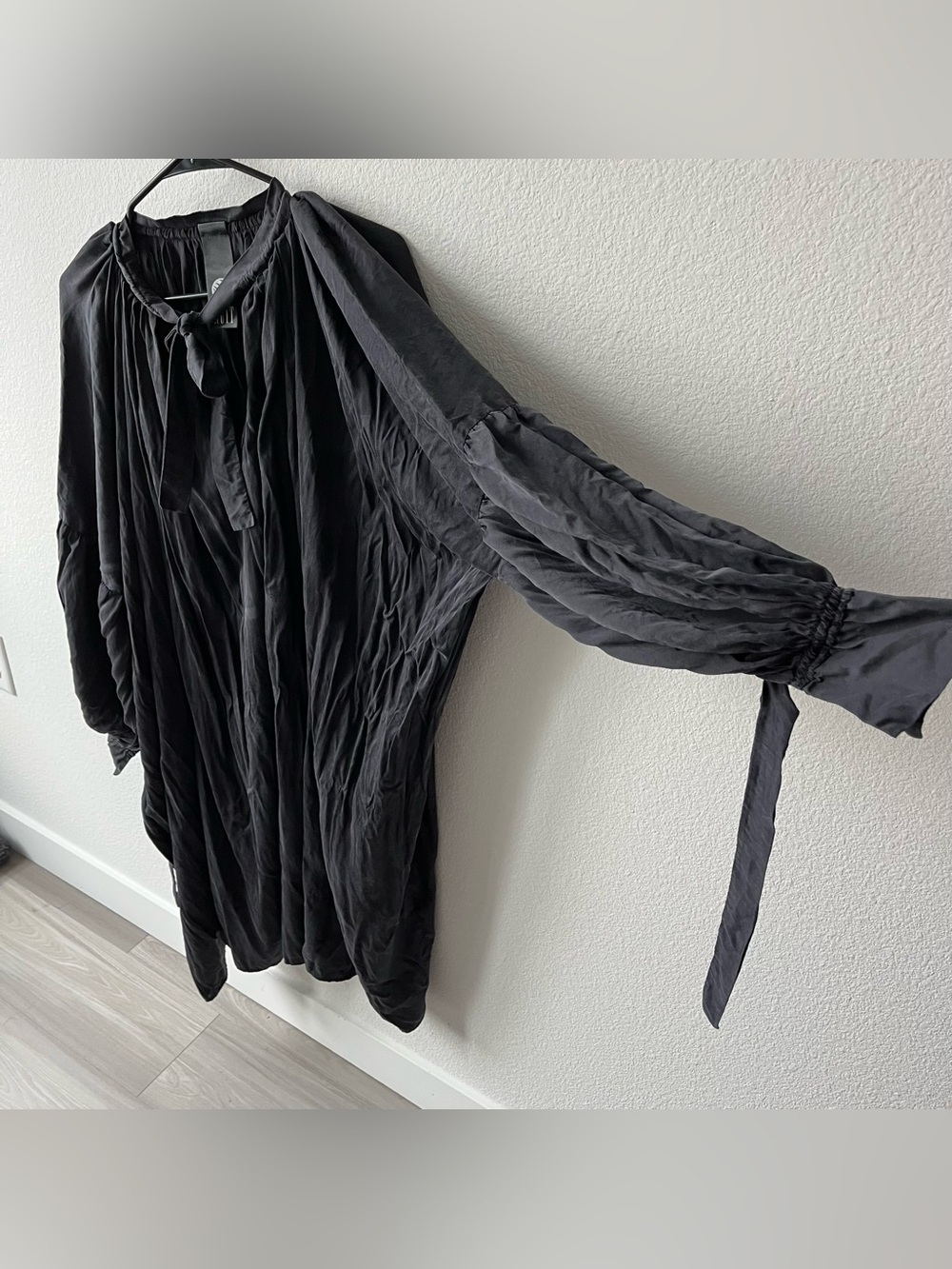 FW19: Alchemist Shirtdress in Silk Charmeuse (Limited Edition), Nuit, dark grey - Picture 13 of 13